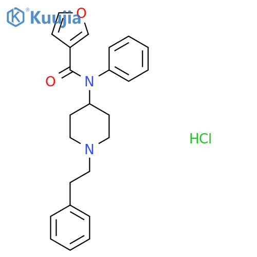N-(1-Phenethylpiperidin-4-yl)-N-phenylfuran-3-carboxamide Hydrochloride structure