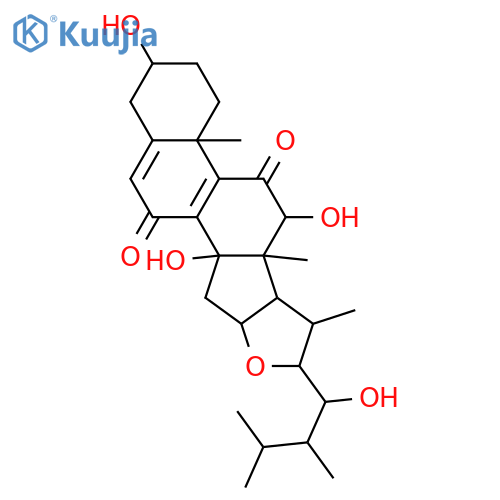 16,22-Epoxy-3,12,14,23-tetrahydroxyergosta-5,8-diene-7,11-dione; (3β,12α,14β,16β,22R,23R,24R)-form structure