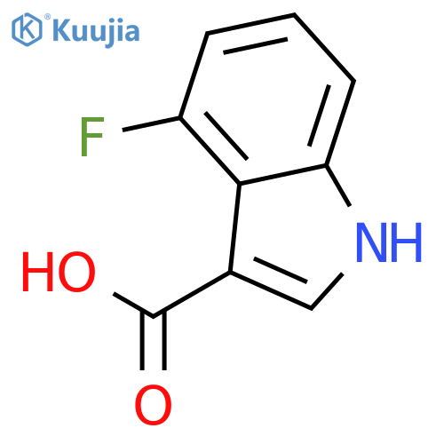 4-Fluoro-1H-indole-3-carboxylic acid structure