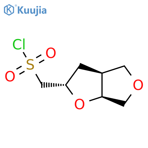 rac-(2R,3aR,6aR)-hexahydrofuro2,3-cfuran-2-ylmethanesulfonyl chloride structure