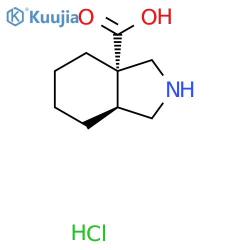 (3As,7aS)-1,2,3,4,5,6,7,7a-octahydroisoindole-3a-carboxylic acid;hydrochloride structure