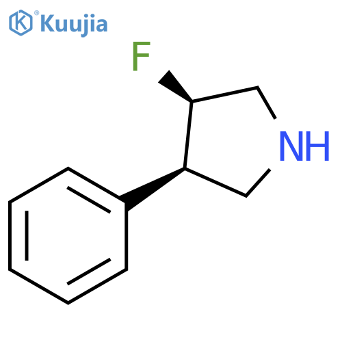 rac-(3R,4R)-3-fluoro-4-phenylpyrrolidine structure