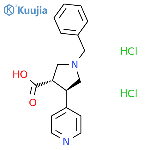 rac-(3R,4S)-1-benzyl-4-(pyridin-4-yl)pyrrolidine-3-carboxylic acid dihydrochloride, trans structure
