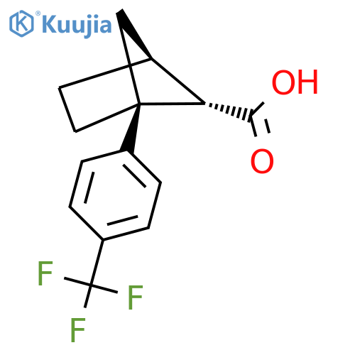 rac-(1R,4R,5R)-1-4-(trifluoromethyl)phenylbicyclo2.1.1hexane-5-carboxylic acid structure