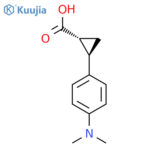 Rel-(1R,2R)-2-(4-(Dimethylamino)phenyl)cyclopropanecarboxylic acid structure