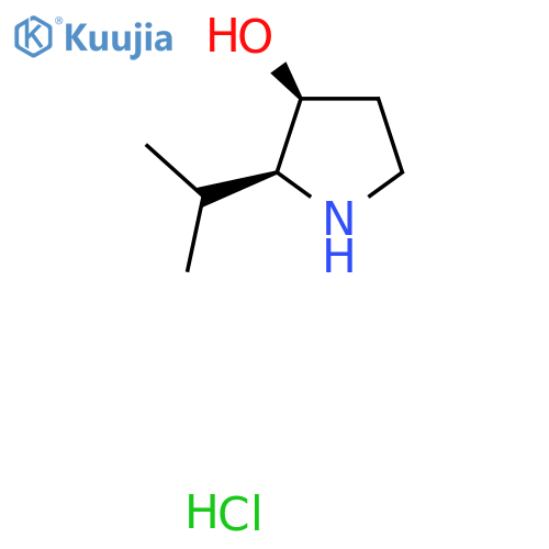 rac-(2R,3R)-2-(propan-2-yl)pyrrolidin-3-ol hydrochloride, cis structure