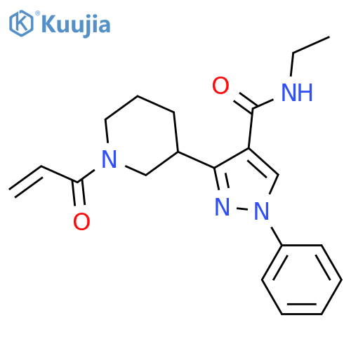 N-Ethyl-3-[1-(1-oxo-2-propen-1-yl)-3-piperidinyl]-1-phenyl-1H-pyrazole-4-carboxamide structure