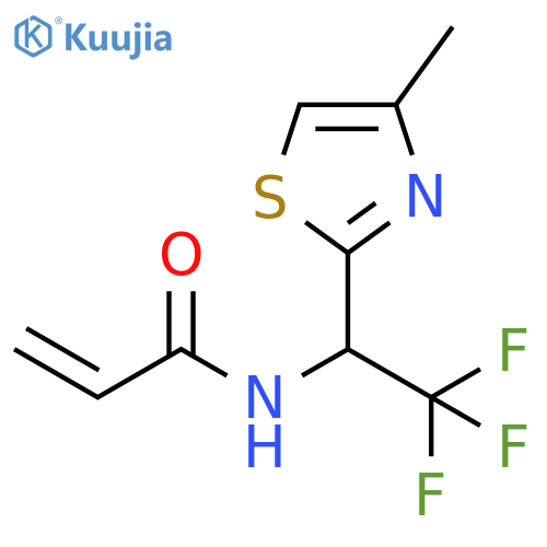 N-2,2,2-trifluoro-1-(4-methyl-1,3-thiazol-2-yl)ethylprop-2-enamide structure