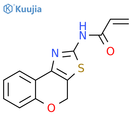 N-{4H-chromeno4,3-d1,3thiazol-2-yl}prop-2-enamide structure