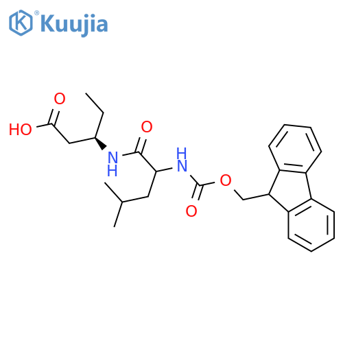(3R)-3-2-({(9H-fluoren-9-yl)methoxycarbonyl}amino)-4-methylpentanamidopentanoic acid structure