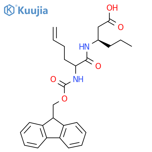 (3R)-3-2-({(9H-fluoren-9-yl)methoxycarbonyl}amino)hex-5-enamidohexanoic acid structure
