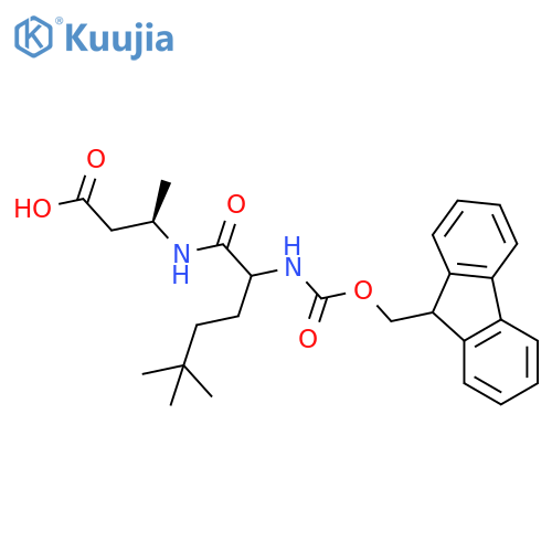 (3R)-3-2-({(9H-fluoren-9-yl)methoxycarbonyl}amino)-5,5-dimethylhexanamidobutanoic acid structure