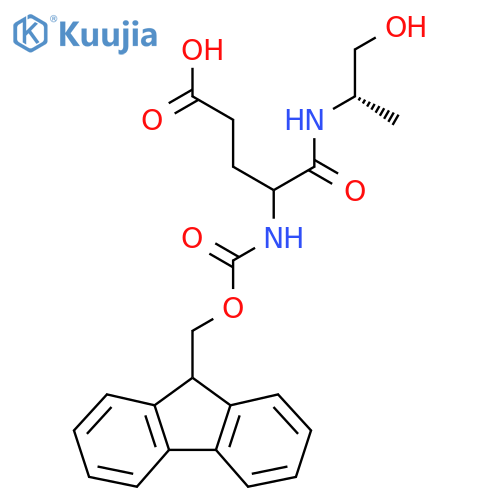 4-({(9H-fluoren-9-yl)methoxycarbonyl}amino)-4-{(2S)-1-hydroxypropan-2-ylcarbamoyl}butanoic acid structure