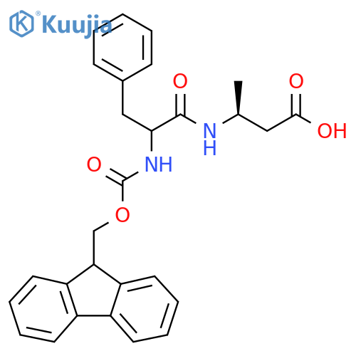 (3S)-3-2-({(9H-fluoren-9-yl)methoxycarbonyl}amino)-3-phenylpropanamidobutanoic acid structure