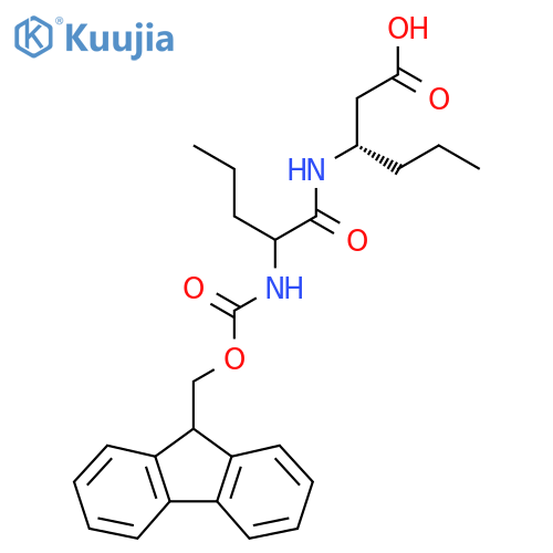 (3S)-3-2-({(9H-fluoren-9-yl)methoxycarbonyl}amino)pentanamidohexanoic acid structure