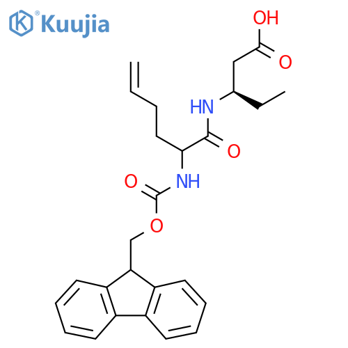 (3R)-3-2-({(9H-fluoren-9-yl)methoxycarbonyl}amino)hex-5-enamidopentanoic acid structure
