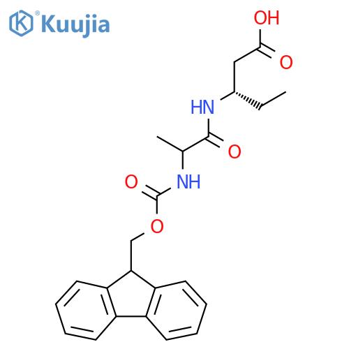 (3S)-3-2-({(9H-fluoren-9-yl)methoxycarbonyl}amino)propanamidopentanoic acid structure