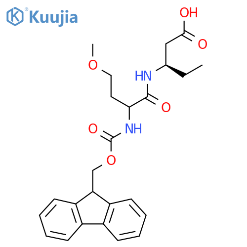 (3R)-3-2-({(9H-fluoren-9-yl)methoxycarbonyl}amino)-4-methoxybutanamidopentanoic acid structure