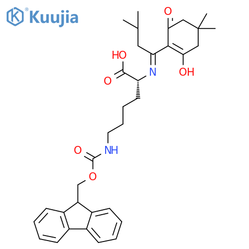 Nα - (4,4-Dimethyl-2,6-dioxocyclohex-1-ylidene)-3-methylbutyl- Nε -Fmoc-D-lysine structure