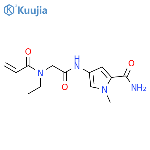 4-2-(N-ethylprop-2-enamido)acetamido-1-methyl-1H-pyrrole-2-carboxamide structure