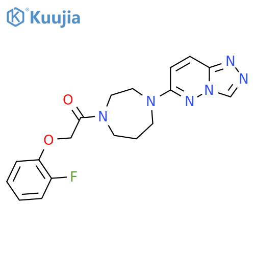 2-(2-fluorophenoxy)-1-(4-{1,2,4triazolo4,3-bpyridazin-6-yl}-1,4-diazepan-1-yl)ethan-1-one structure