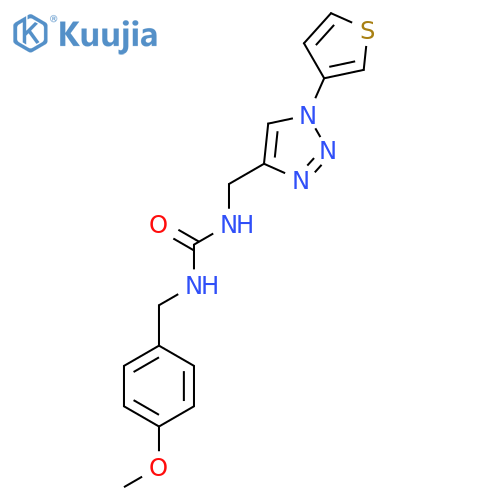 1-[(4-methoxyphenyl)methyl]-3-{[1-(thiophen-3-yl)-1H-1,2,3-triazol-4-yl]methyl}urea structure
