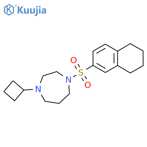 1-cyclobutyl-4-(5,6,7,8-tetrahydronaphthalene-2-sulfonyl)-1,4-diazepane structure