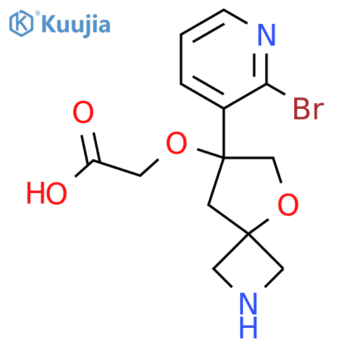 2-{[7-(2-Bromopyridin-3-yl)-5-oxa-2-azaspiro[3.4]octan-7-yl]oxy}acetic acid structure