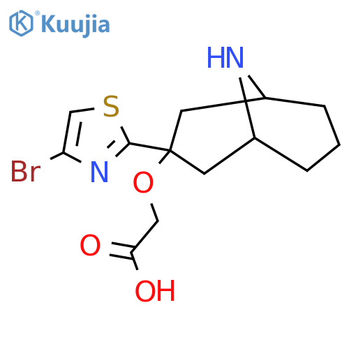 2-{[3-(4-Bromo-1,3-thiazol-2-yl)-9-azabicyclo[3.3.1]nonan-3-yl]oxy}acetic acid structure