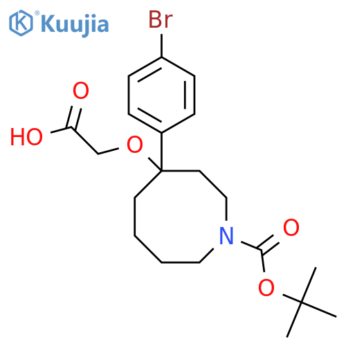 2-{[4-(4-Bromophenyl)-1-[(tert-butoxy)carbonyl]azocan-4-yl]oxy}acetic acid structure