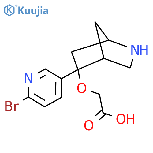 2-{[5-(6-Bromopyridin-3-yl)-2-azabicyclo[2.2.1]heptan-5-yl]oxy}acetic acid structure