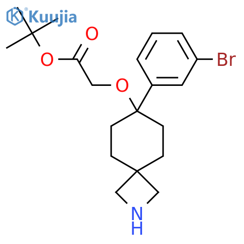 Tert-butyl 2-{[7-(3-bromophenyl)-2-azaspiro[3.5]nonan-7-yl]oxy}acetate structure