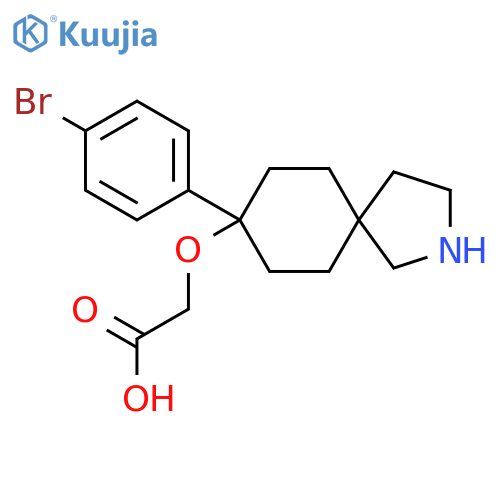 2-{[8-(4-Bromophenyl)-2-azaspiro[4.5]decan-8-yl]oxy}acetic acid structure