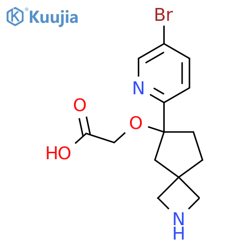 2-{[6-(5-Bromopyridin-2-yl)-2-azaspiro[3.4]octan-6-yl]oxy}acetic acid structure