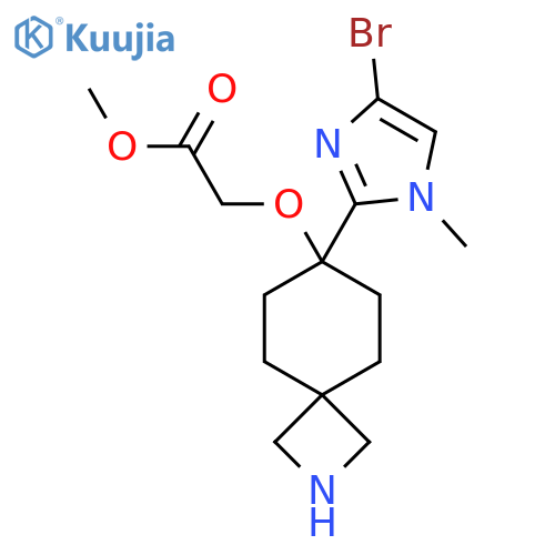 methyl 2-{[7-(4-bromo-1-methyl-1H-imidazol-2-yl)-2-azaspiro[3.5]nonan-7-yl]oxy}acetate structure