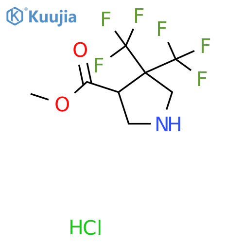 Methyl 4,4-bis(trifluoromethyl)pyrrolidine-3-carboxylate;hydrochloride structure