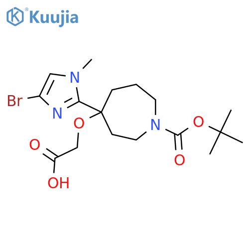 2-{[4-(4-bromo-1-methyl-1H-imidazol-2-yl)-1-[(tert-butoxy)carbonyl]azepan-4-yl]oxy}acetic acid structure