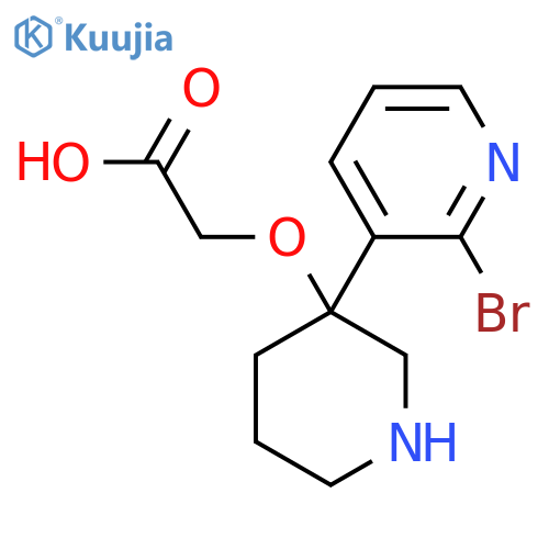2-{[3-(2-Bromopyridin-3-yl)piperidin-3-yl]oxy}acetic acid structure