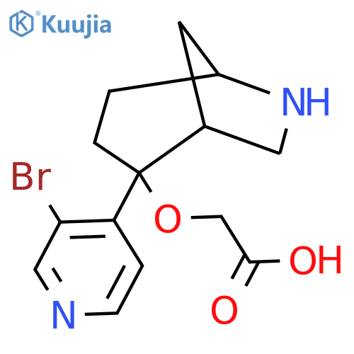2-{[2-(3-Bromopyridin-4-yl)-6-azabicyclo[3.2.1]octan-2-yl]oxy}acetic acid structure