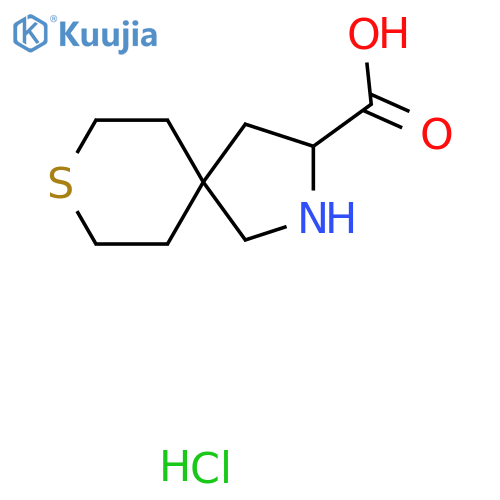 8-Thia-2-azaspiro[4.5]decane-3-carboxylic acid;hydrochloride structure