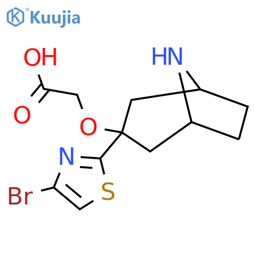 2-{[3-(4-Bromo-1,3-thiazol-2-yl)-8-azabicyclo[3.2.1]octan-3-yl]oxy}acetic acid structure