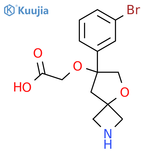 2-{7-(3-bromophenyl)-5-oxa-2-azaspiro3.4octan-7-yloxy}acetic acid structure
