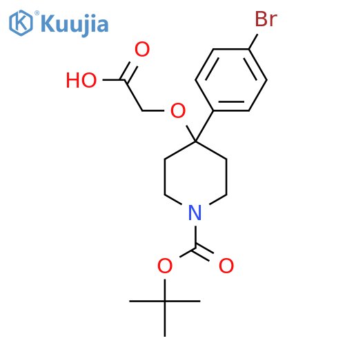 2-{[4-(4-Bromophenyl)-1-[(tert-butoxy)carbonyl]piperidin-4-yl]oxy}acetic acid structure