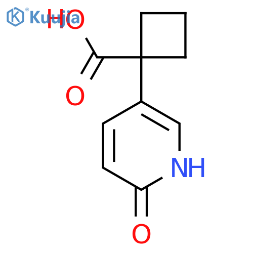 1-(6-Hydroxypyridin-3-yl)cyclobutane-1-carboxylic acid structure