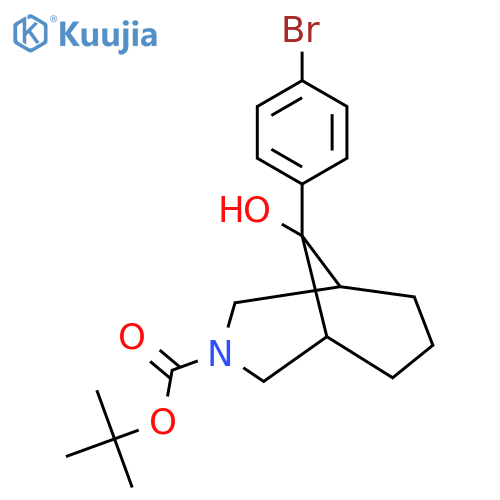 Tert-butyl 9-(4-bromophenyl)-9-hydroxy-3-azabicyclo[3.3.1]nonane-3-carboxylate structure