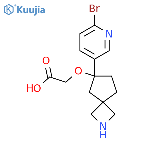 2-{[6-(6-Bromopyridin-3-yl)-2-azaspiro[3.4]octan-6-yl]oxy}acetic acid structure