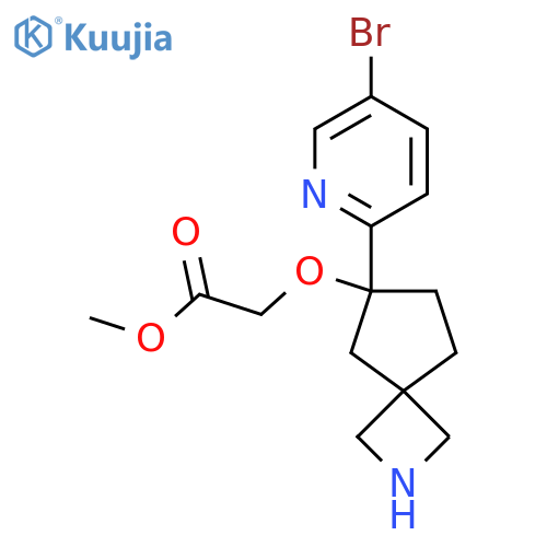Methyl 2-{[6-(5-bromopyridin-2-yl)-2-azaspiro[3.4]octan-6-yl]oxy}acetate structure