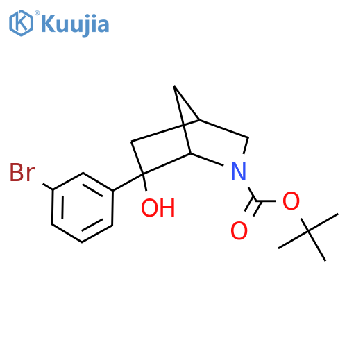 Tert-butyl 6-(3-bromophenyl)-6-hydroxy-2-azabicyclo[2.2.1]heptane-2-carboxylate structure