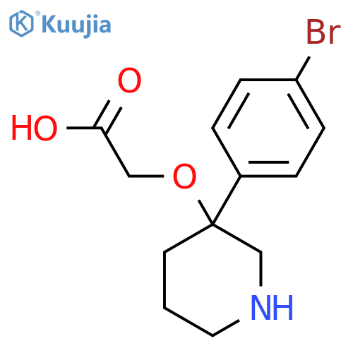 2-{[3-(4-Bromophenyl)piperidin-3-yl]oxy}acetic acid structure