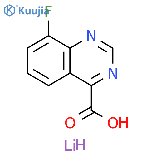 4-Quinazolinecarboxylic acid, 8-fluoro-, lithium salt (1:1) structure